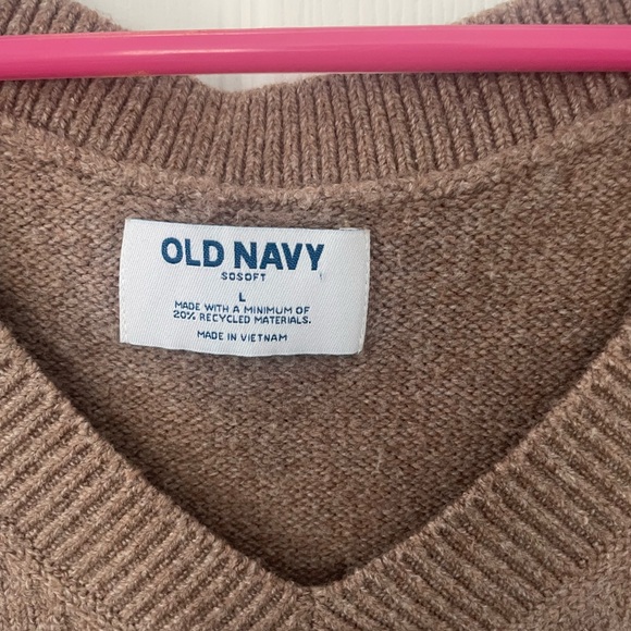 Old Navy Tan Knit Vest - Picture 2 of 2
